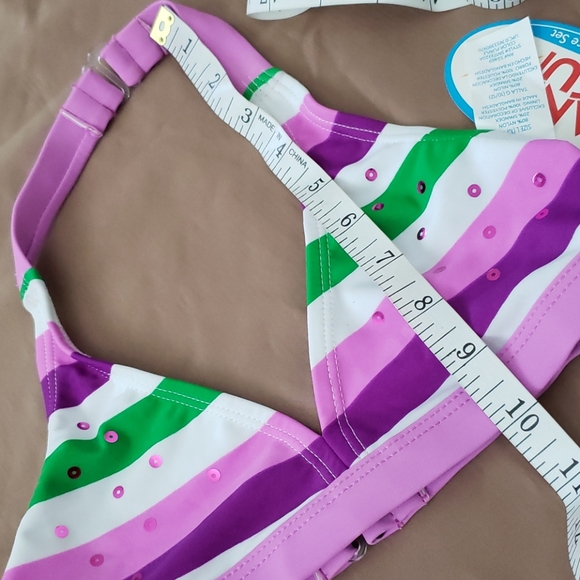 Sand and Sun Bikini Top Girl L 10-12 - Picture 6 of 6